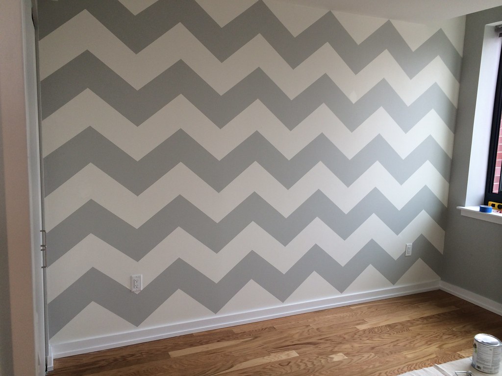 Decorative feature wall paint finish
